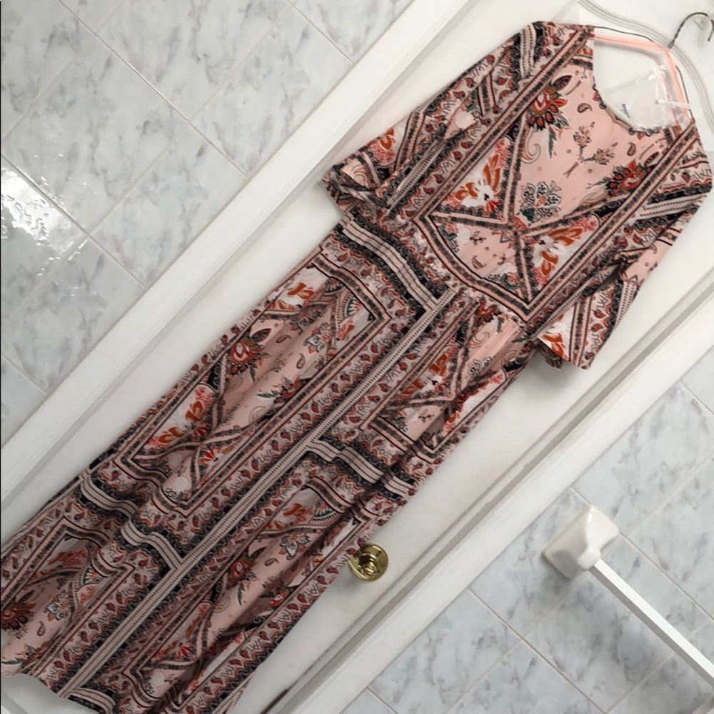 PINK MULTI PRINT MAXI BOHO DRESS - Picture 8 of 8